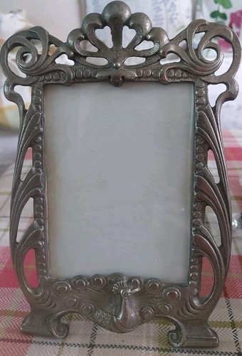 Vintage heavy pewter peacock - vintage,