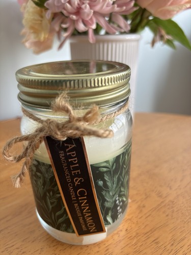 Apple cinnamon scented candle - cinnamon,