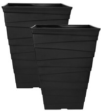 2 x 30 Litre Black Large Plant