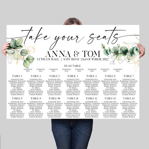 Eucalyptus wedding seating - eucalyptus,