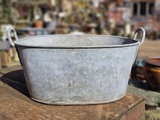 Vintage galvanise metal - vintage, bath