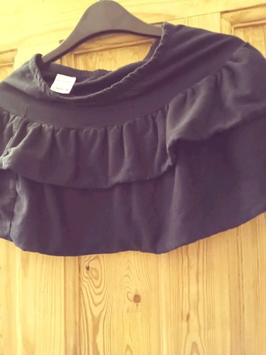 Girls black flare hem - hem, ladybird