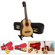 1 Set Mini Guitar Model Mini Guitar Adornment Realistic Gift Mini Guitar Crafts