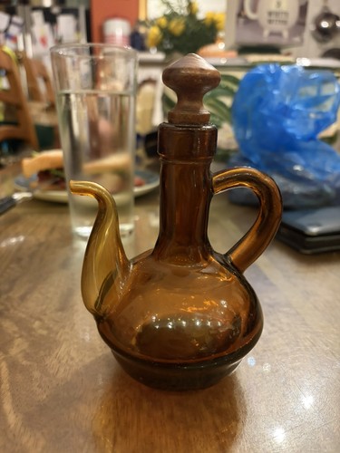 Small vintage amber - amber, glass