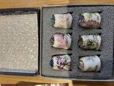 Jewelled Flower Thimble Collection By Sutherland Boxed