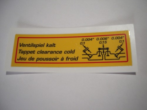 Sticker underhood valve - sticker,