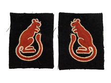 British Army WWII 7th Armoured Division cloth sleeve patches Desert Rats Badge