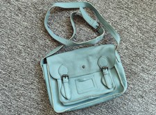 Yoshi blue unlined leather bag, used!