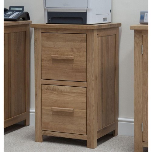 Solid oak two drawer filing - drawer,