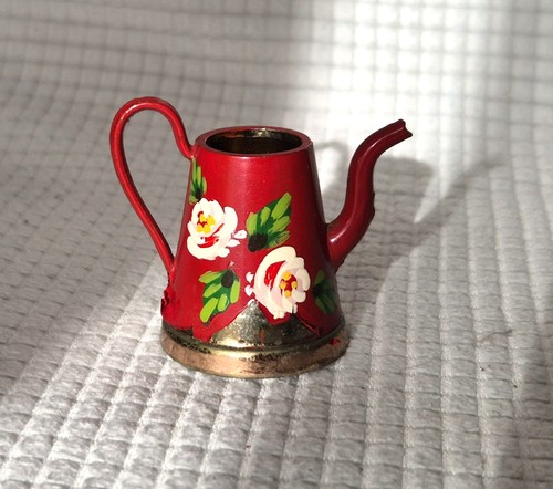 Vintage red metal floral - metal,