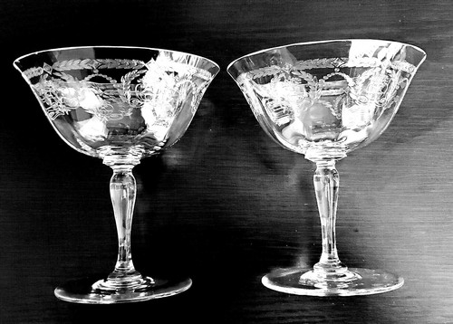 Antique etched crystal - 2,