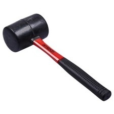 32oz Rubber Mallet Hammer FIBREGLASS Shaft Grip Handle DIY Camping Paving Pegs