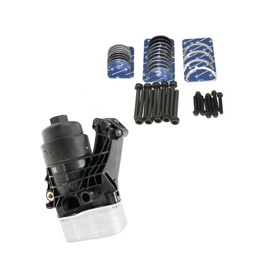 Bearing shell set with screws