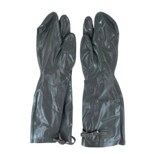 Finnish Army Gloves NBC Mittens Cold War Preppers CBRN Vinyl Rubberised Large