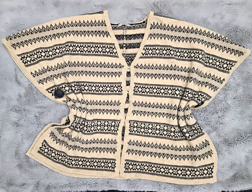 Fair isle poncho cardigan - isle,