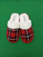 Furry Red Slippers for Women Winter