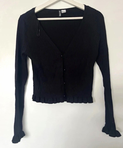 Women black rib knit - h&m,