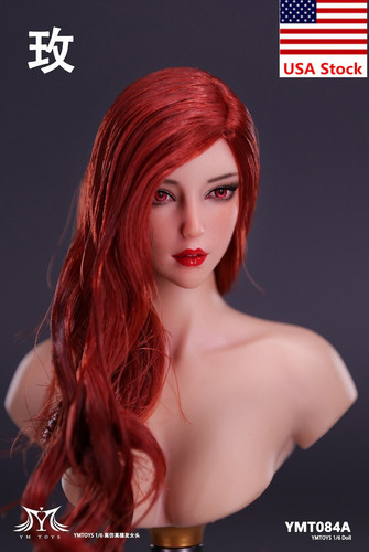 Female pale sexy red - pale, curly