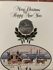 Christmas 50p Card 1980. WORLD