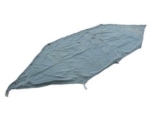USGI MILITARY SHELTER HALF PUP TENT OD GREEN CANVAS TARP 1/2 ONLY NO POLES/STAKE