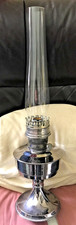 VINTAGE ALADDIN  23 CHROME OIL LAMP  and CHIMNEY
