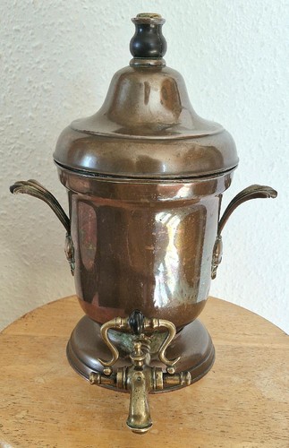 Victorian copper samovar with - victorian,