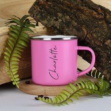 Personalised Name Pink Enamel