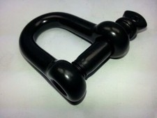 D / Dee Shackle Marine Grade Black Stainless Steel (316 A4) 4mm 5mm 8mm 10mm