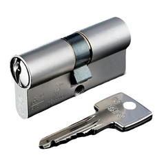 Iseo f6 1 Star Euro Cylinder Lock - 40/40 (80mm) Nickel Finish- High Security