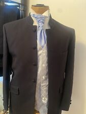 MENS NAVEY  NEHRU GRANDAD COLLAR SUIT IDEAL FOR WEDDINGS 40 reg 