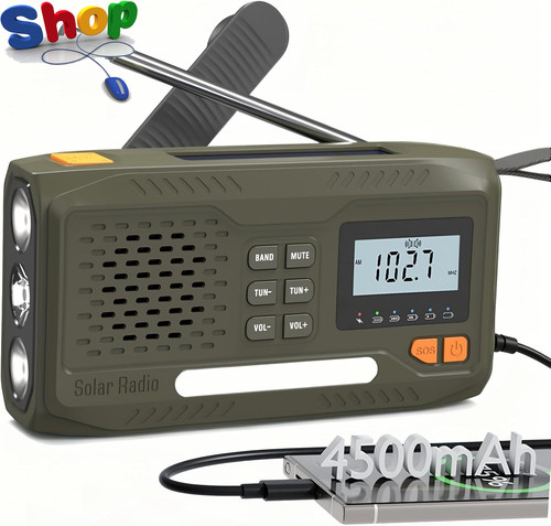 Wind solar radio 4500mah - solar, radio,4500mah