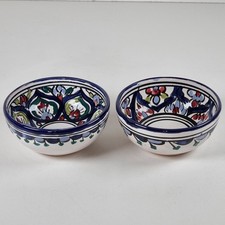 Turkish Art Pottery Bowls Pair