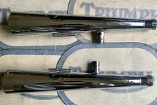 RARE ! 1982 Genuine Meriden Triumph T140 TSX Mufflers Silencers 71-7677 71-7678