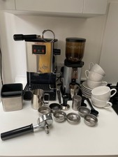 gaggia classic 2006 edition with rancilio wand, iberital grinder and accessories