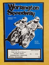Workington Comets v Crayford (NL); UNUSED Programme; Friday 14th July 1978