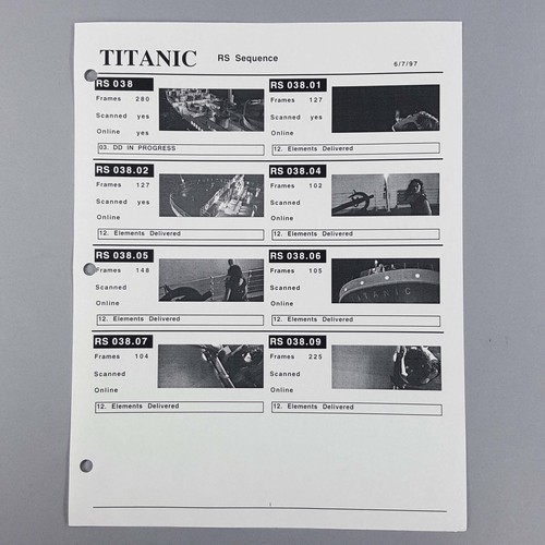 Titanic vfx shot tracker - vfx,