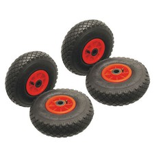 4pc x 25cm Pneumatic Wheels