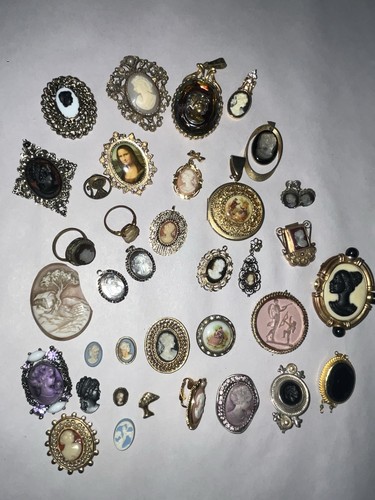 Vintage cameo jewelry - jewelry, lot