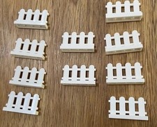 LEGO 10 x White Fence / Gate for House, Garden, Picket or Railway 33303 Track M