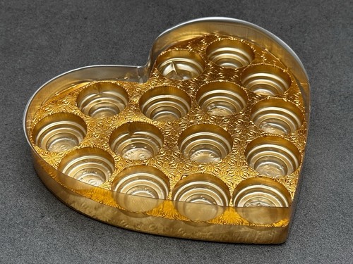 Pcs gold heart box - heart,