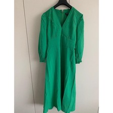 Whistles Green Sula Midi Dress