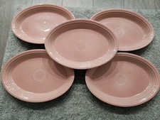 Five Homer Laughlin Fiesta Ware 13 1/2" Rose Pink Oval Platters