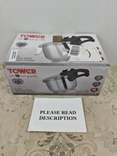 Tower T80245 Stainless Steel Pressure Cooker with Steamer Basket, 3 Litre (READ)