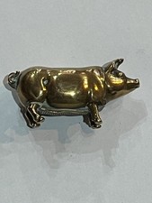 Antique Brass Pig Vesta