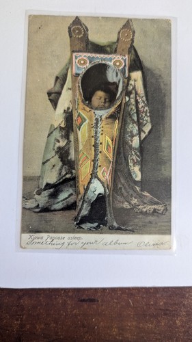Postcard papoose indian - papoose,