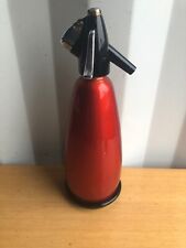 Vintage retro BOC Sparklets Soda Syphon Bottle  Red 1960/70s, Mancave, Pub