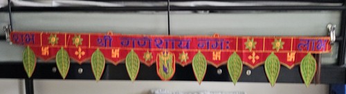 Indian embroidered door toran - embroidered,