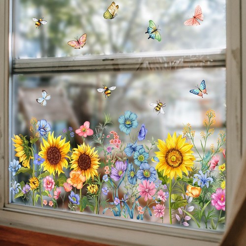 Double sided sunflower window - sunflower,