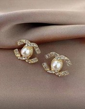 Gold Rhinestone Earrings