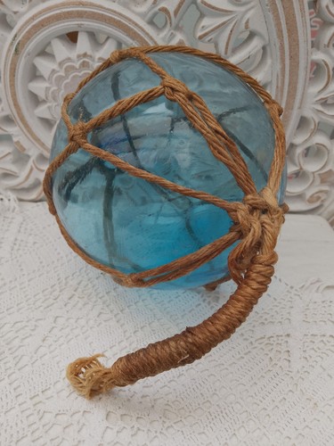 Vintage netted blue glass - vintage,